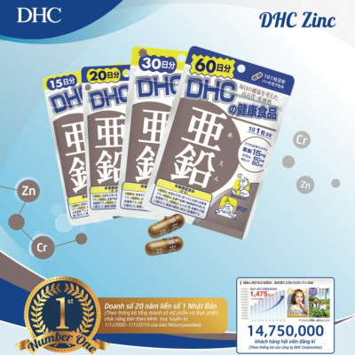 Viên Uống Bổ Sung Kẽm DHC Zinc 15 Và 30 Viên/Gói Thực Phẩm Chức Năng Cho Cơ Thể Khỏe Mạnh