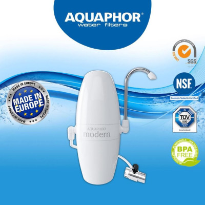 Bộ lọc đầu vòi Aquaphor MODERN Trắng - Hàng Chính Hãng