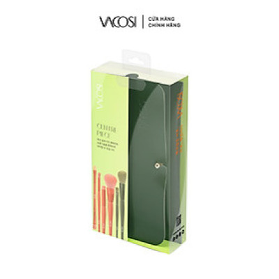 Bộ Cọ Cá Nhân 12 cây & Ví Xanh Rêu VACOSI CENTREPIECE BRUSH SET - BC35