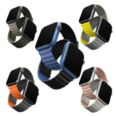 Dây đeo UNIQ Revix Reversible Magnetic Silicone Strap (42/44/45mm) dành cho Apple Watch 1~8/ SE Hàng Chính Hãng
