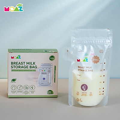 Túi trữ sữa cảm biến nhiệt Moaz Eco dung tích 200ml (Hộp 30pcs) , 250ml (Hộp 24pcs)