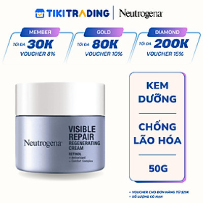 Kem dưỡng Retinol Chống Lão Hóa Giảm Nhăn Neutrogena Visible Repair Regenerating Cream (50g)