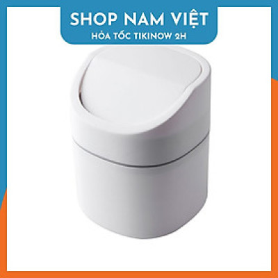 Thùng Rác Mini Phòng Ngủ, Toilet, Xe Hơi Nắp Lò Xo - Giữ Mùi 90%