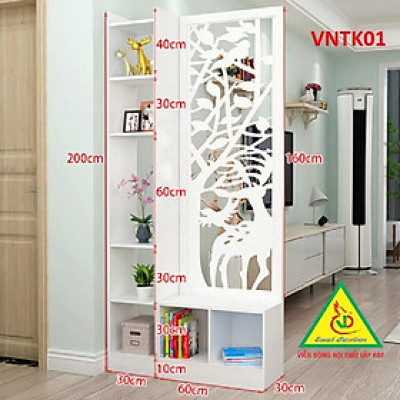 Vách ngăn tủ kệ VNTK01 - Nội thất lắp ráp Viendong Adv