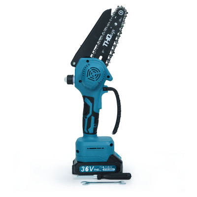 Máy cưa xích pin Tholux M-9090 Chiều dài lam 6 inch, pin 5cell, Động cơ Không Chổi Than
