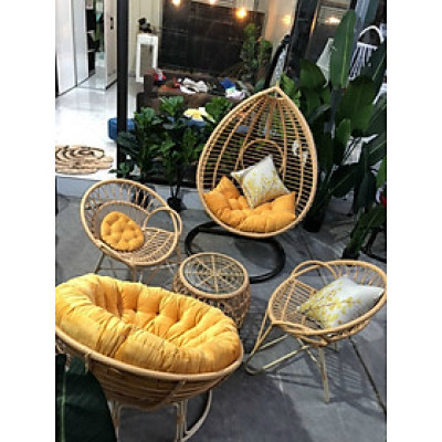 Combo bộ xích đu Juno Sofa gồm ghế thư giãn PAPASAN 