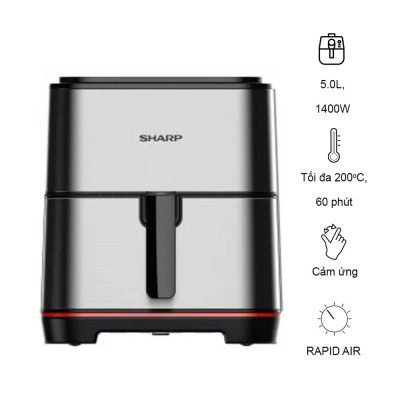 Nồi Chiên Không Dầu Sharp 5 lít KF-AF50EV-ST-Hàng chính hãng