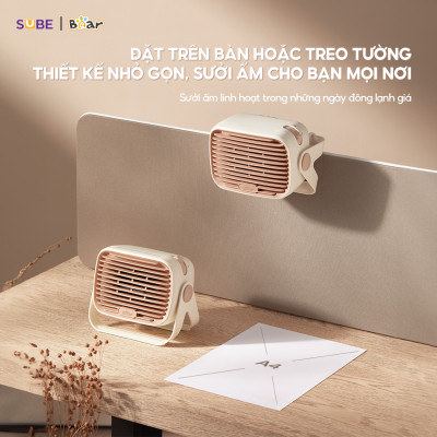 Máy Sưởi Bear Quạt Sưởi Máy Sưởi Gốm Để Bàn Máy Sưởi Mini Quạt Sưởi Ấm Phòng Ngủ Tiết Kiệm Điện Làm Ấm Nhanh DNQ - E04Q1