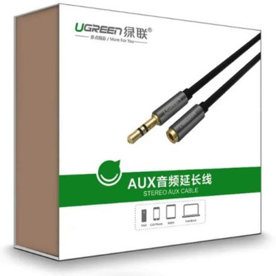 Ugreen UG10538AV118TK 5M màu Đen Cáp âm thanh 3.5mm nối dài - HÀNG CHÍNH HÃNG