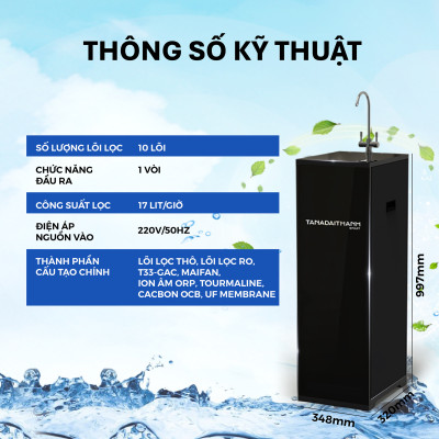 Máy lọc nước RO Tân Á Đại Thành Smart – 10 Lõi, Hàng Chính Hãng, Bảo Hành 12 Tháng