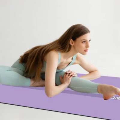 Thảm tập yoga chính hãng Yvonne, Flowstate Purple (TẶNG KÈM 3 PHẦN QUÀ) dày 6mm bề mặt nhám, siêu bám, chống trơn trượt, ưa mồ hôi