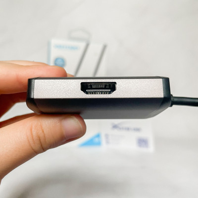 Cáp chuyển USB Type C to HDMI + VGA + USB + PD (87W) Vention TFAHB(4 in 1) - Hàng chính hãng