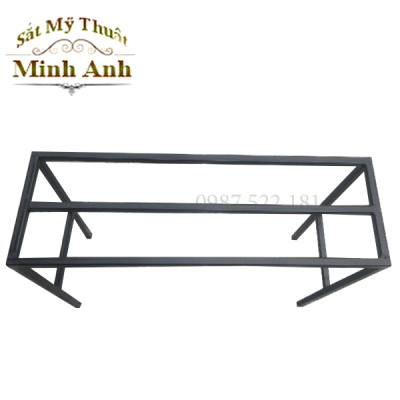 Kệ kê chậu cây ban công sân thượng. Dài 80cm. Rộng 20-25-30cm. Cao 30-40-50-60cm. 1,2,3 nan phụ giằng chân. hộp thép 2x2cm ( Hàng Chính Hãng )