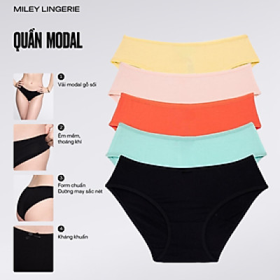 Combo 5 Quần Lót Nữ Modal Co Giãn, Thoải Mái BigSize Miley Lingerie [2XL-5XL]