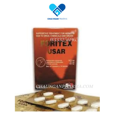 Viên FORITEXUSAR Phong Phú Hộp 50 viên - Giúp tăng cường chức năng gan trong các trường hợp viêm gan do siêu vi cấp và mạn tính