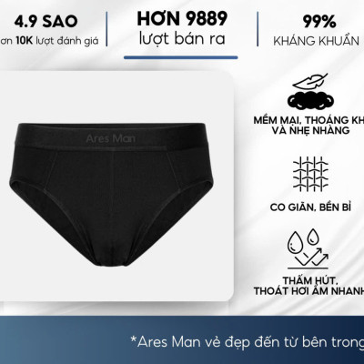 Quần lót nam, quần sịp nam cao cấp ALPHA MAN chất thun lạnh kháng khuẩn co giãn 4 chiều mềm mịn thoáng khí thấm hút mồ hôi - ARES SHOP