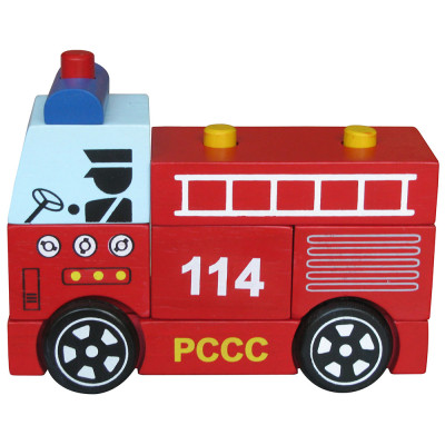 Đồ Chơi Gỗ Winwintoys - Lắp Ráp Mô Hình Xe Cứu Hỏa 61292