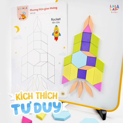 Đồ chơi xếp hình nam châm Lala Wooderland bằng gỗ cao cấp phát triển tư duy sáng tạo logic cho bé - Lalala baby