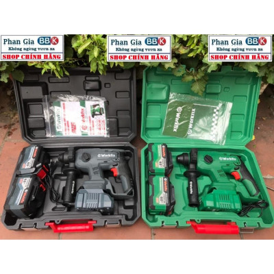 Khoan Bê Tông Pin Workfix 21v-Model: WF-RH2603-3 Chức năng - Pin 15 cell- Bảo hành chính hãƞg.