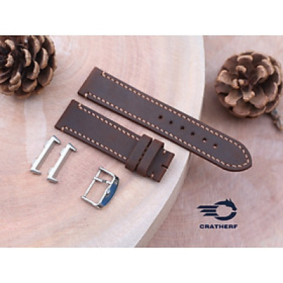 Dây Đeo Thay thế Oppo Watch 41mm, 46mm Da Bò Sáp Ngựa Điên Handmade - Hàng Chính Hãng