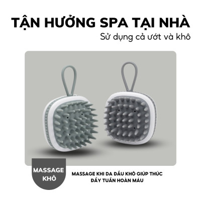 Lược gội đầu massage Dego Pharma - làm sạch da đầu, hỗ trợ đánh bay gàu & bã nhờn