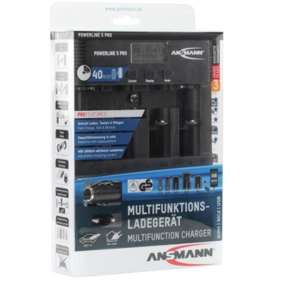 Bộ  sạc pin POWERLINE 5 Pro ANSMANN - Hàng Nhập Khẩu