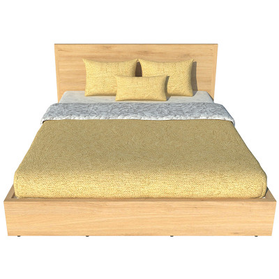 Giường ngủ cao cấp Tundo màu vàng sồi 160cm x 200cm