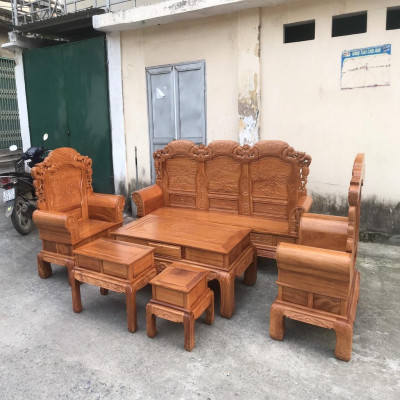 Bàn Ghế Khổng Minh Gia Cát Lượng Gỗ Gõ Đỏ