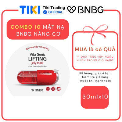 Combo 10 Mặt Nạ Nâng Cơ Mặt BNBG Vita Genic LIFTING Jelly Mask 30mlx10