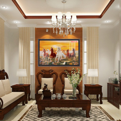 d801 01 Tranh kính bát mã phi nước đại ( được chọn mẫu)