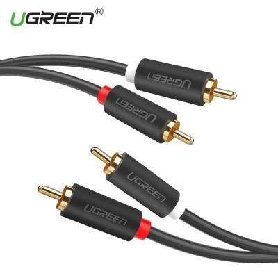 Ugreen UG10519AV104TK 3M màu Đen Cáp âm thanh Bông sen 2 ra 2 dương - HÀNG CHÍNH HÃNG