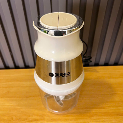 Máy Xay Mini Mishio MK389 - Dung Tích 0.8L, Xay Đồ Ăn Dặm, Gia Vị, Đồ Khô, Công Suất 250W Mạnh Mẽ - Hàng chính hãng