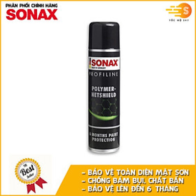 Chai xịt nano bảo vệ toàn diện mặt sơn xe Polymer Netshield Xtreme Sonax 223300 340ml - Không ăn mòn sơn, thời gian kéo dài đến 6 tháng, sử dụng đơn giản