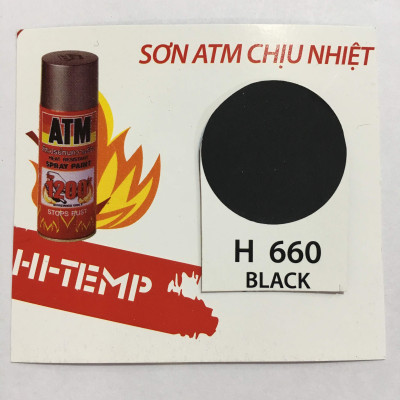 Sơn xịt chịu nhiệt màu đen ATM H660
