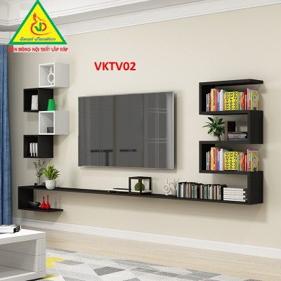 KỆ TI VI TREO TƯỜNG LẮP RÁP VKTV02 - NỘI THẤT LẮP RÁP