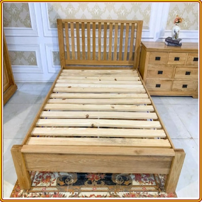 Giường ngủ gỗ sồi Tundo nệm 1m x 2m