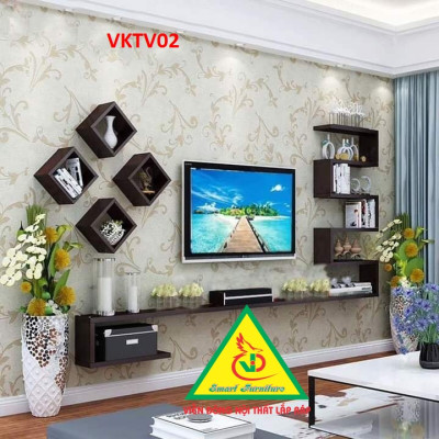 KỆ TI VI TREO TƯỜNG LẮP RÁP VKTV02 - NỘI THẤT LẮP RÁP