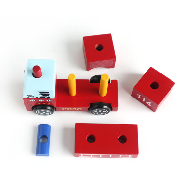 Đồ Chơi Gỗ Winwintoys - Lắp Ráp Mô Hình Xe Cứu Hỏa 61292