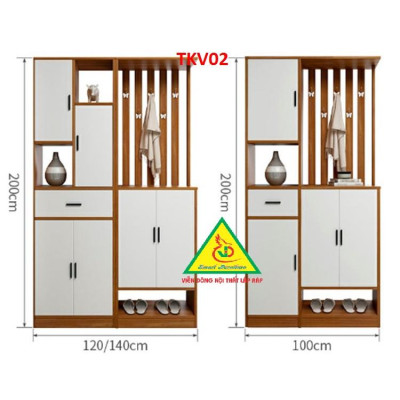 TỦ KỆ TRANG TRÍ KIÊM VÁCH NGĂN TKV02 