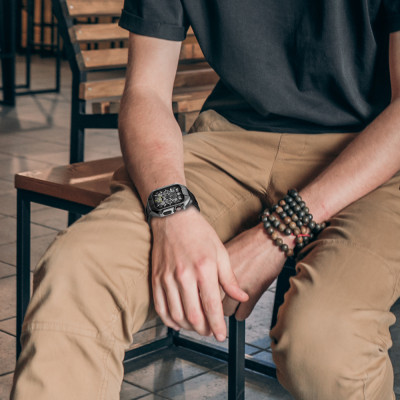 Ốp Case tích hợp dây đeo Steel Armor cho Apple Watch Series 4/5/6/SE/7/8/9/SE1,2 Size 44mm/45mm - Hàng Chính Hãng