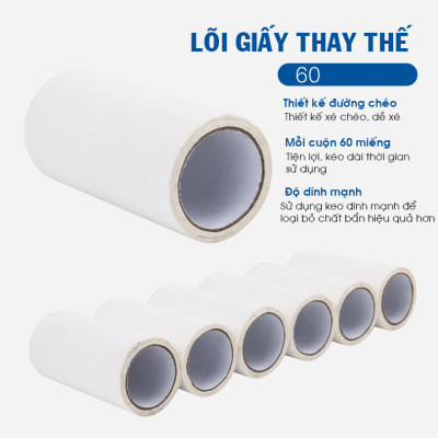 Cây Lăn Bụi Quần Áo Sofa Ga Giường Đa Năng Kèm 2 Lõi Lăn Dự Phòng