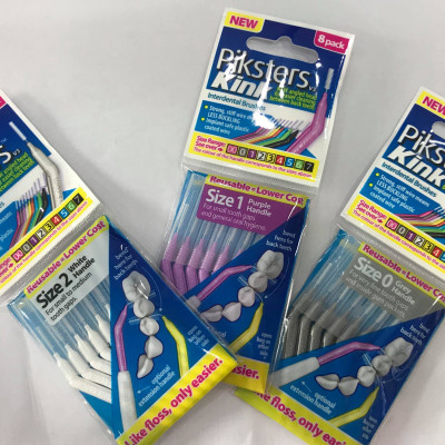 Bàn chải kẽ bẻ góc Piksters - gói 8 cây 