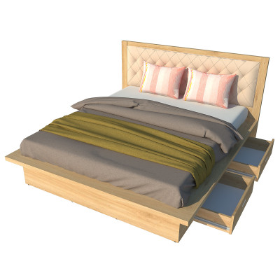 Giường ngủ 2 hộc kéo Tundo 160cm x 200cm