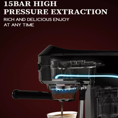 Máy pha cà phê Espresso nhãn hiệu DSP KA3065 - Áp suất 15 bar, có công suất hoạt động mạnh mẽ lên đến 1450W - HÀNG NHẬP KHẨU