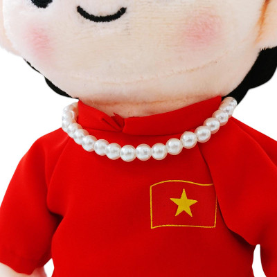 Gấu Bông Đồng Chí Hậu Phương 25 cm - ZooZoo - Áo Dài Đỏ