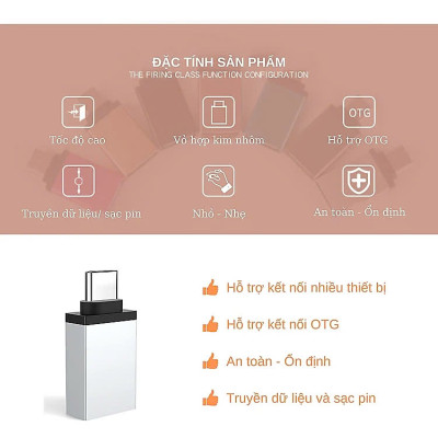 Đầu Chuyển OTG USB Type C Sang USB - Hàng Nhập Khẩu