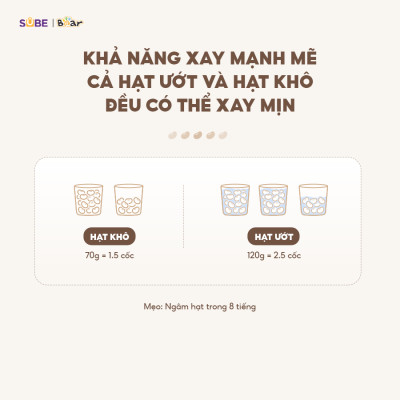 Máy Làm Sữa Hạt 0,6L BEAR Máy Xay Nhuyễn Mịn, Máy Xay Hạt Máy Xay Sinh Tố Mini Nấu Cháo Tự Động Vệ Sinh SB-SH06C - Hàng Chính Hãng