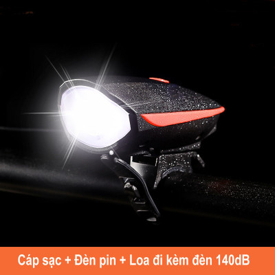 Đèn pin, đèn xe đạp siêu sáng, chống nước Rhino L102, pin sạc, 3 chế độ sáng, pin dài tới 4,5 tiếng - Hàng chính hãng