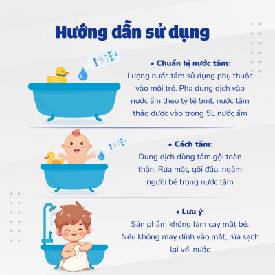 Nước Tắm Thảo Dược An Toàn Cho Bé Sachi Chai 500ml Làm Sạch, Phòng Ngừa Rôm Sảy Mảng Bám Da Đầu