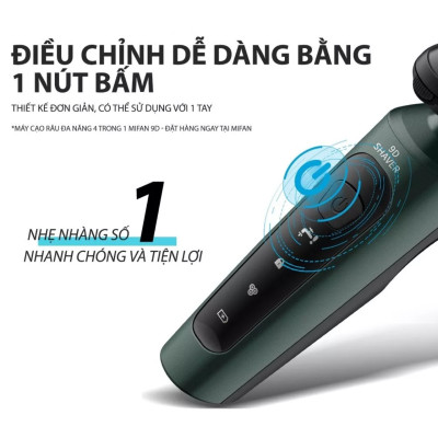 Máy Cạo Râu Đa Năng 4 Trong 1  9D - Cạo Râu, Tỉa Lông Mũi, Tông Đơ, Rửa Mặt - HÀNG CHÍNH HÃNG MINIIN